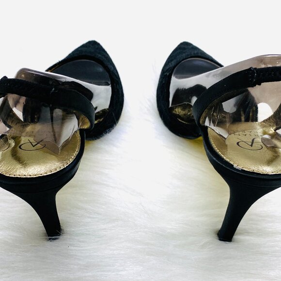 Adrianna Papell Hallie Black Lace Attalie Heels Pump Size 10 M - Picture 3 of 4